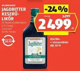 ALDI Wildbrunner jagdbitter keserű- likőr ajánlat