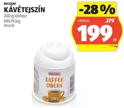 ALDI Milsani kávétejszín ajánlat