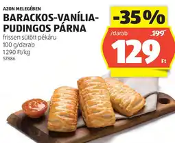 ALDI Azon melegében barackos-vanília- pudingos párna ajánlat