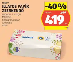 ALDI Kokett illatos papír zsebkendő ajánlat