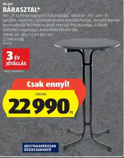 Belavi bárasztal