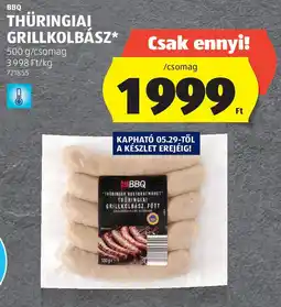 ALDI Bbq thüringiai grillkolbász ajánlat