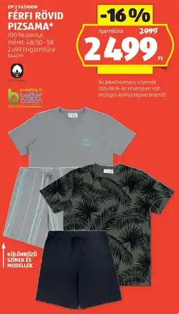 ALDI Up 2 Fashion férfi rövid pizsama ajánlat