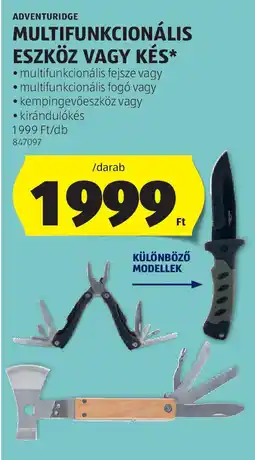 ALDI Adventuridge multifunkcionális eszköz vagy kés ajánlat