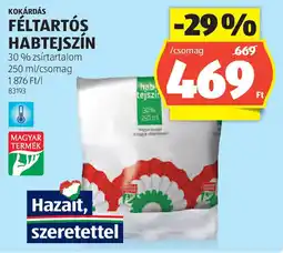 Kokárdás féltartós habtejszín