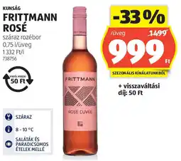 ALDI Kunság frittmann rosé ajánlat