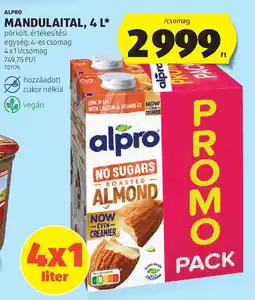 ALDI Alpro mandulaital ajánlat