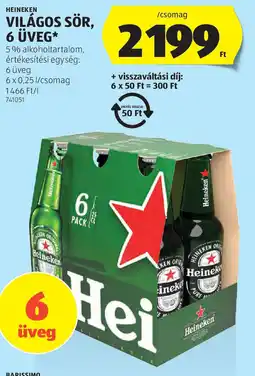 ALDI Heineken világos sör ajánlat