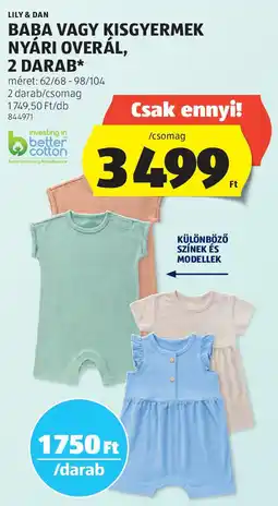 ALDI Lily & Dan baba vagy kisgyermek nyári overál ajánlat