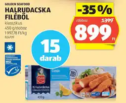 ALDI Golden seafood halrudacska filéből ajánlat