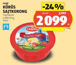 ALDI Hajdú kőrös sajtkorong ajánlat