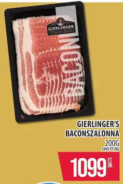 Coop Gierlinger's baconszalonna ajánlat