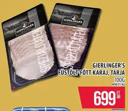 Coop Gierlinger's füstölt-főtt karaj, tarja ajánlat