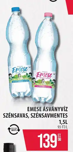 Coop Emese ásványvíz szénsavas, szénsavmentes ajánlat