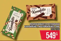 Roshen konafetto ostyarudak kakaókrémes, mogyorókrémes