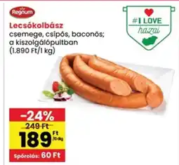 Interspar Regnum lecsókolbász ajánlat