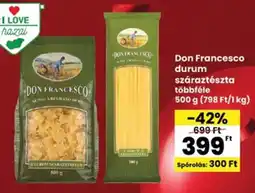 Interspar Don Francesco durum száraztészta ajánlat