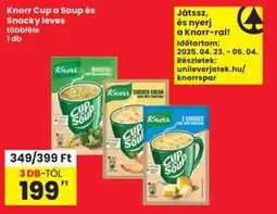 Knorr Cup a Soup és Snacky leves