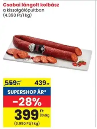 Interspar Csabai lángolt kolbász ajánlat