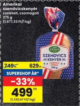 Amerikai szendvicskenyér
