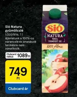 Tesco Sió Natura gyümölcslé ajánlat