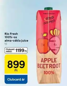 Tesco Rio Fresh 100%-os alma-cékla juice ajánlat