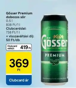 Tesco Gösser Premium dobozos sör 0,5 l ajánlat