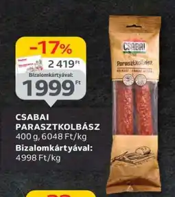 Auchan Csabai parasztkolbász ajánlat