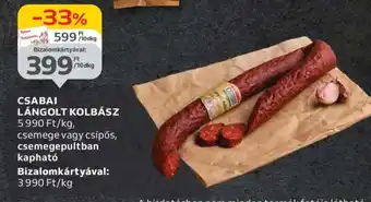 Auchan CSABAI Lángolt kolbász ajánlat