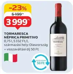 Auchan Tormaresca Neprica Primitivo ajánlat