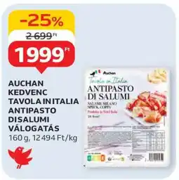Auchan AUCHAN KEDVENC TAVOLA INITIALIA ANTIPASTO DISALUMI VÁLOGATÁS ajánlat