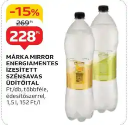 Auchan MÁRKA MIRROR ENERGIAMENTES ÍZESÍTETT SZÉNSAVAS ÜDÍTŐITAL ajánlat