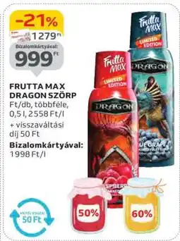 Auchan FRUTTA MAX DRAGON SZÖRP ajánlat