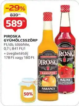 Auchan Piroska Gyümölcsszörp ajánlat