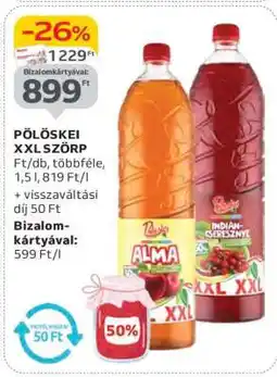 Auchan Pölöskei XXL szörp ajánlat