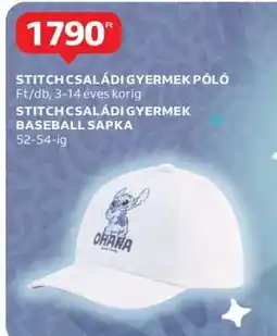 STITCH CSALÁDI GYERMEK BASEBALL SAPKA