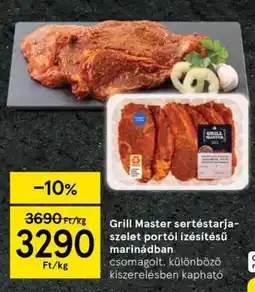 Tesco Grill Master sertéstarja-szelet portói ízesítésű marinádban ajánlat
