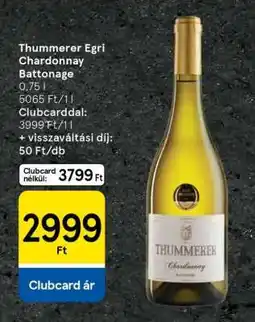 Tesco Thummerer Egri Chardonnay Battonage ajánlat