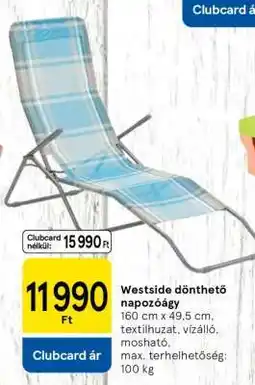 Westside dönthető napozóágy