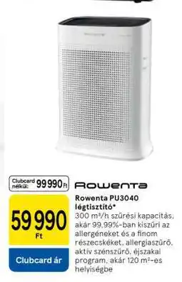 Tesco Rowenta PU3040 légtisztító ajánlat