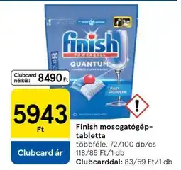 Tesco FINISH Mosogatógép-tabletta ajánlat