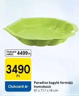 Tesco Paradiso kagyló formájú homokozó ajánlat
