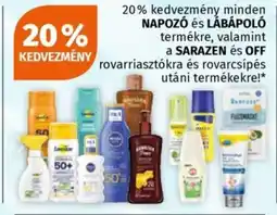 Müller Minden Napozó és Lábápoló termékre, valamint a Sarazen stb. ajánlat