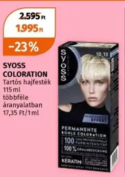 Müller Syoss coloration tartós hajfesték ajánlat