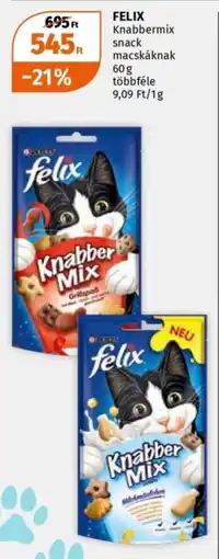 Felix knabbermix snack macskáknak