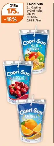 Capri-Sun szívószálas gyümölcsital