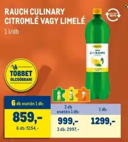 Metro Rauch culinary citromlé vagy limelé ajánlat