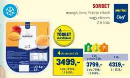 Metro Sorbet ajánlat