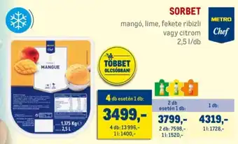 Metro Sorbet ajánlat