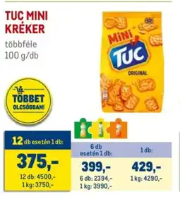 Metro Tuc mini kréker ajánlat